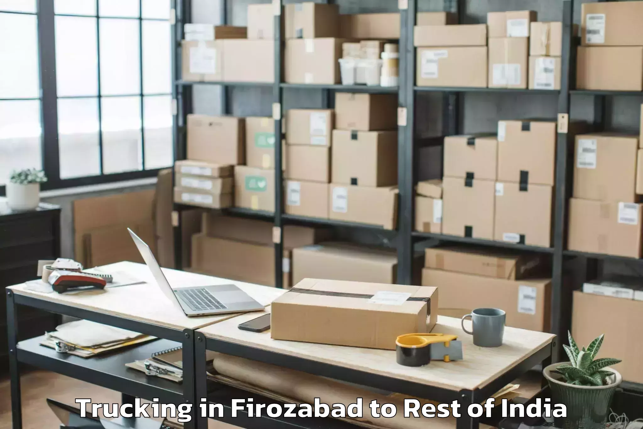 Hassle-Free Firozabad to Qazigund Trucking